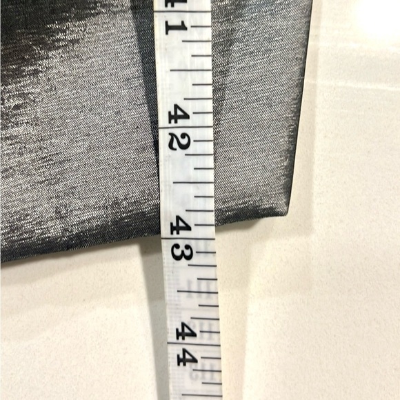 Xscape,Metallic Ruffle Satin Cocktail Silver Elegant Gray Satin Dress,EUC,Size 4 - Picture 12 of 13